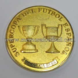 Real Madrid 1988 Spanish Super Cup medal vs FC Barcelona