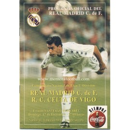 Real Madrid v Celta de Vigo LFP 17/12/1995﻿ Official programme