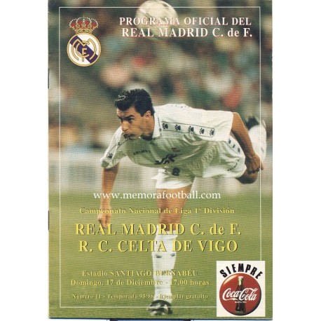 Real Madrid v Celta de Vigo LFP 17/12/1995﻿ Official programme