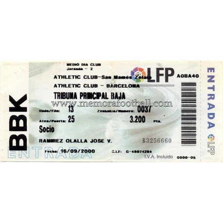 Athletic Club vs FC Barcelona 16-09-2000