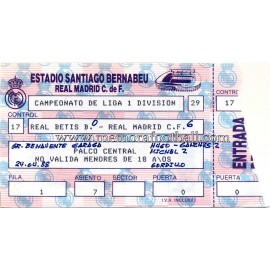 Real Madrid v Real Betis 24-04-1988