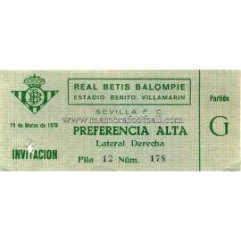 Real Betis v Sevilla FC 19-03-78