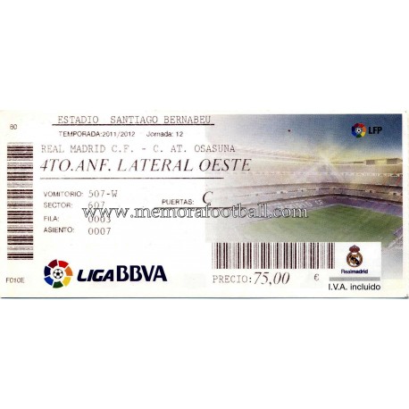 Entrada partido real madrid