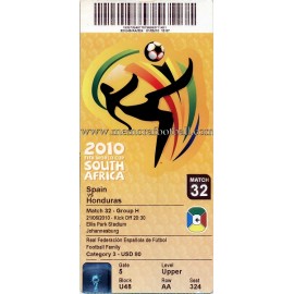 España vs ﻿Honduras - FIFA World Cup Sudáfrica 2010 ticket﻿