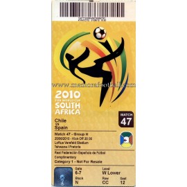 Chile vs ﻿Spain - 2010 FIFA World Cup  ticket﻿