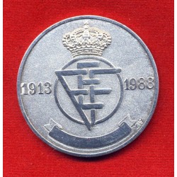 Spanish FA 75th Anniversary, commemorative silver medal