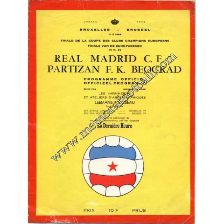 Real Madrid vs Partizan 1966 European Cup Final