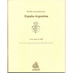 Spain v Argentina - 75th Anniversary of Spanish FA 12-10-1988 programme