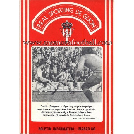 Sporting de Gijón v Betis 29-03-1980 programme