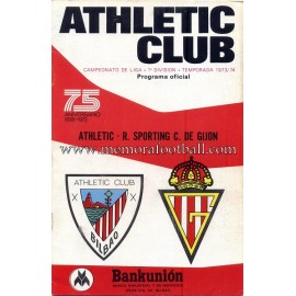 Athletic Club vs Sporting de Gijón 1973-74 official programme