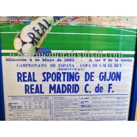 Cartel Real Madrid vs Sporting de Gijón  04/05/1983