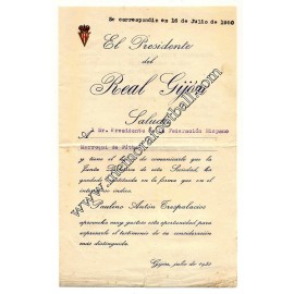 Real Gijón document 1950