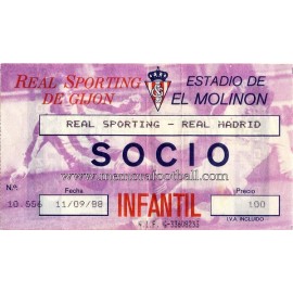 Sporting de Gijón vs Real Madrid 11-09-88 