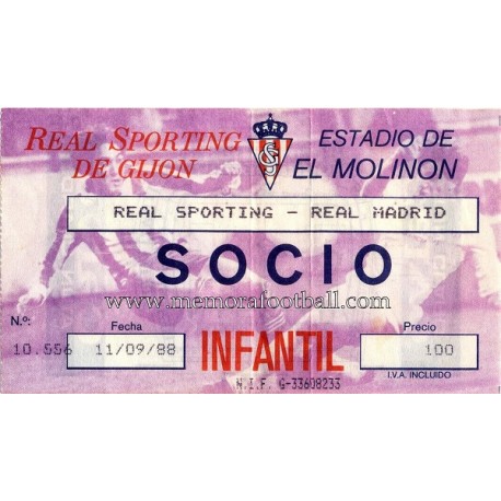 Sporting de Gijón vs Real Madrid 11-09-88