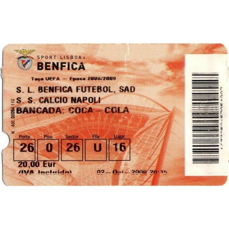 SL Benfica vs Napoli 02-10-2008 UEFA Cup