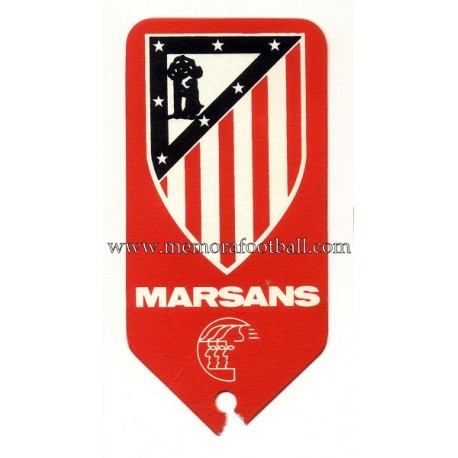 Etiqueta de equipaje del Atlético de Madrid 1950s 