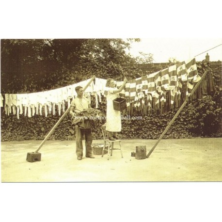 London, August 1935. Tottenham Hotspurs´ Washing Day. Modern replica