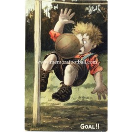 "Goal" comic football post card. England 1900s