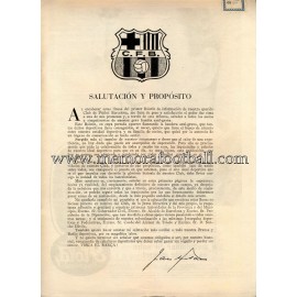 Boletín CF Barcelona nº1 Marzo 1954