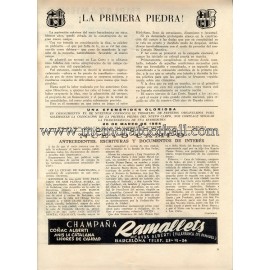 Boletín CF Barcelona nº1 March 1954